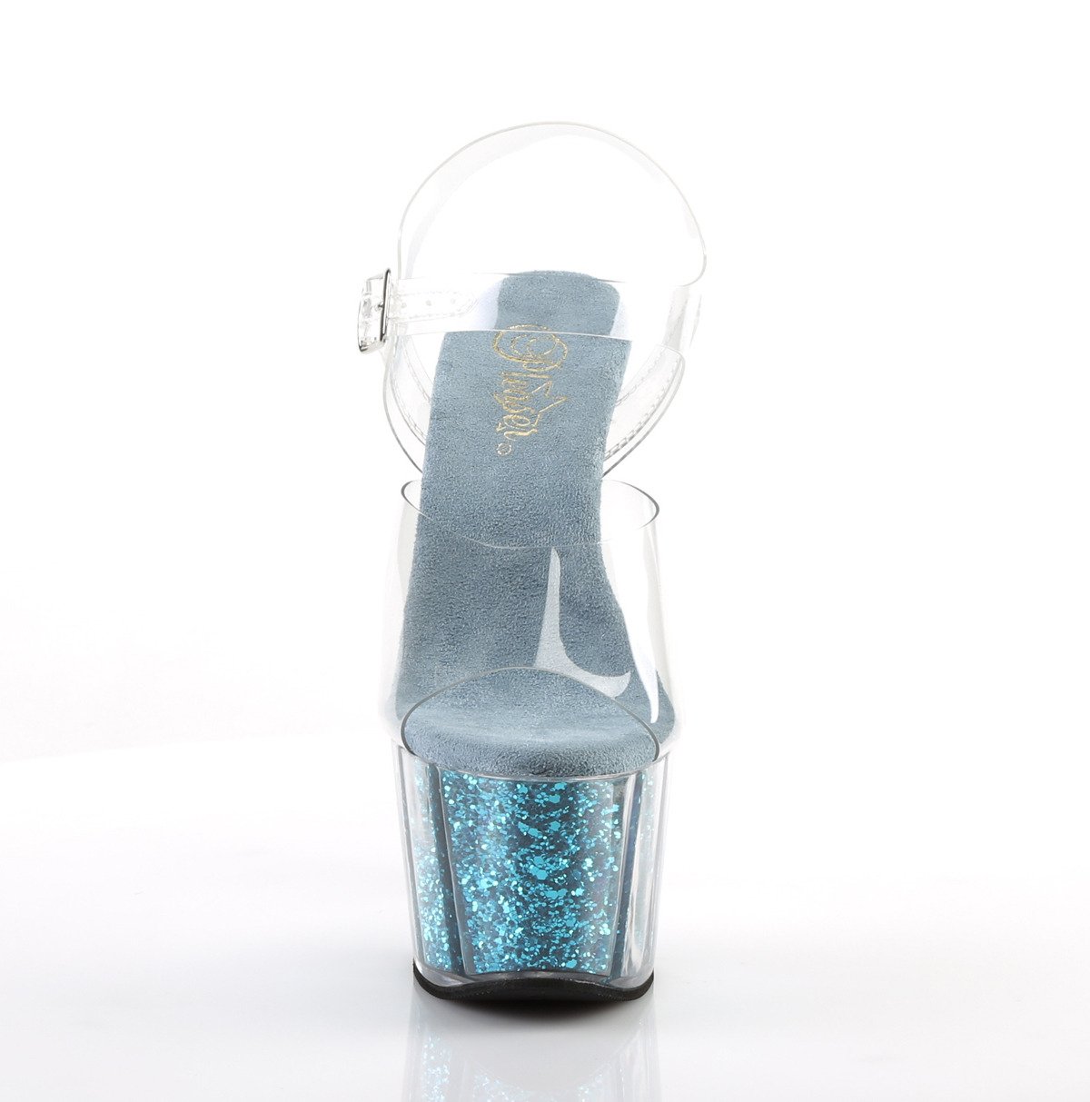 Pleaser Adore-708G C/TEGI - Przezroczyste sandały na wysokiej platformie