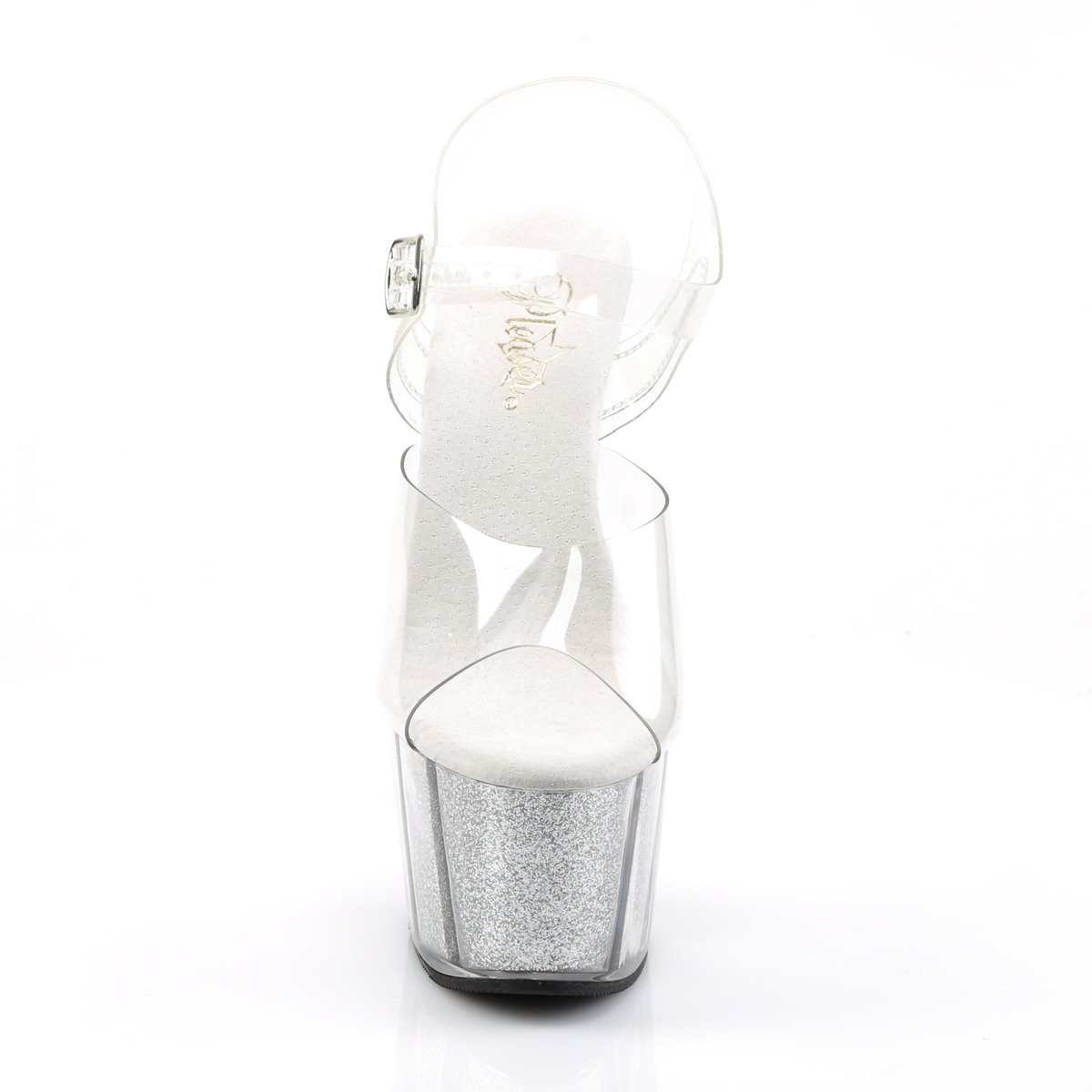 Pleaser Adore-708G C/S - Przezroczyste sandały na wysokiej platformie