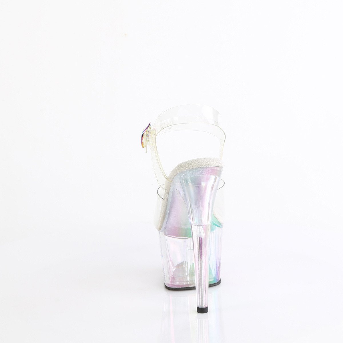 Pleaser Adore-708HT C/HGT - Przezroczyste sandały na wysokiej platformie