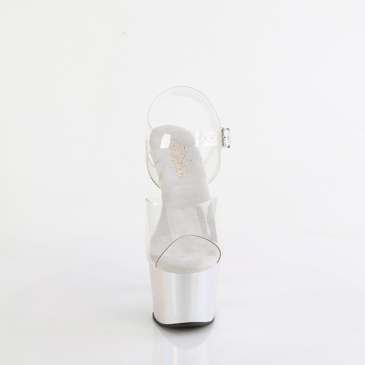 Pleaser Adore-708LQ C/LQSHG - Przezroczyste sandały na wysokiej platformie
