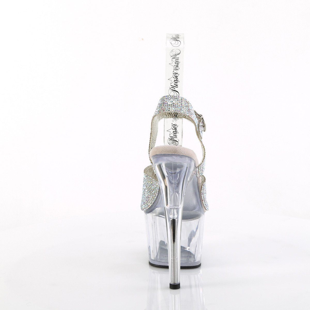 Pleaser Adore-708N-RS SRS-TPU/C - Srebrne sandały na wysokiej platformie