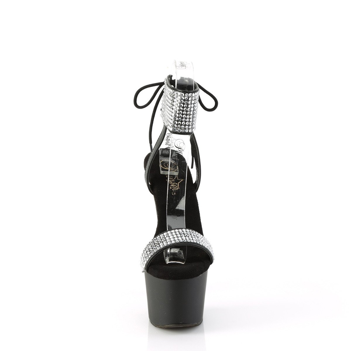 Pleaser Adore-770 BPU-RS/M - Czarne buty z paskiem nad kostką na wysokiej platformie