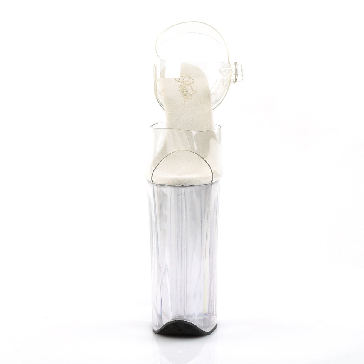 Pleaser Beyond-008 C/M - Przezroczyste sandały na wysokiej platformie