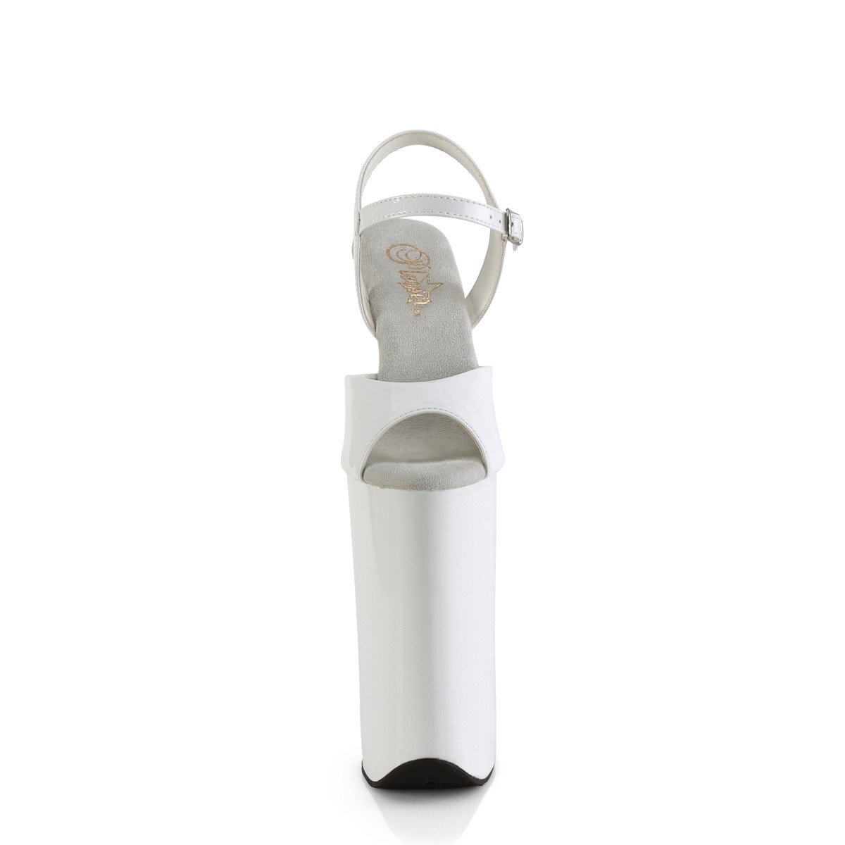 Pleaser Beyond-009 W/M - Białe sandały na wysokiej platformie