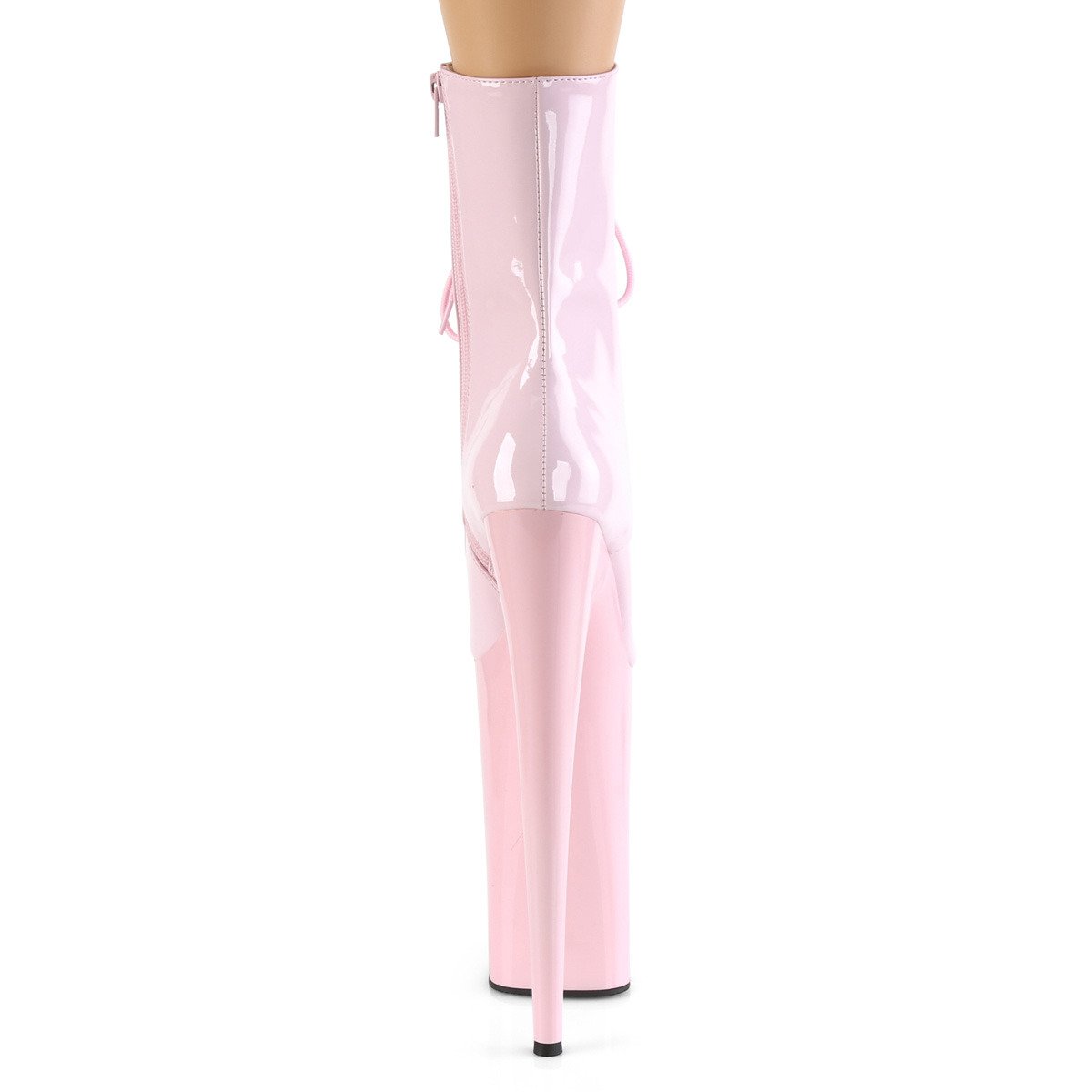 Pleaser Beyond-1020 BP/M - Błyszczące różowe buty za kostkę na wysokiej platformie