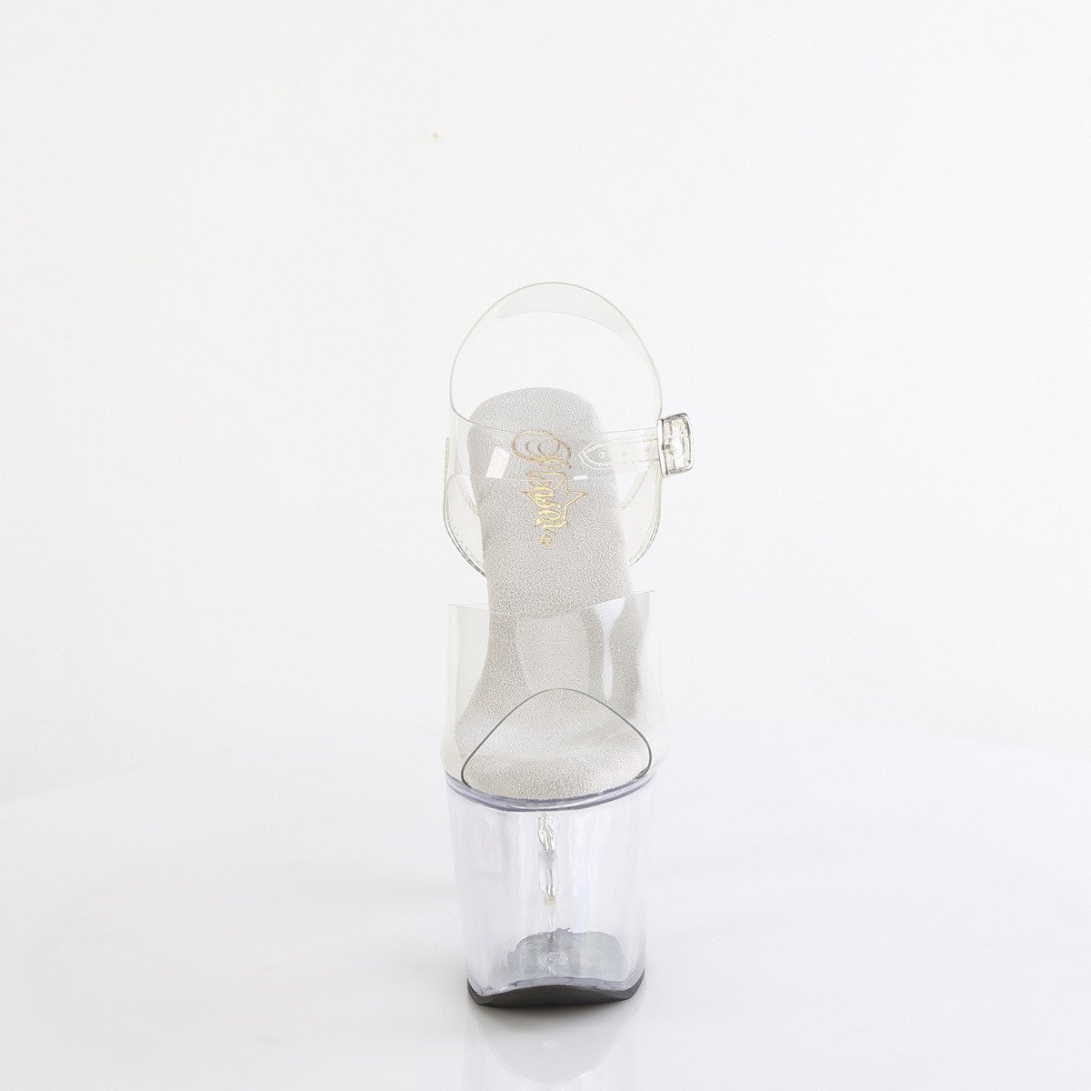 Pleaser Bliss-708 C/M - Przezroczyste sandały na wysokiej platformie
