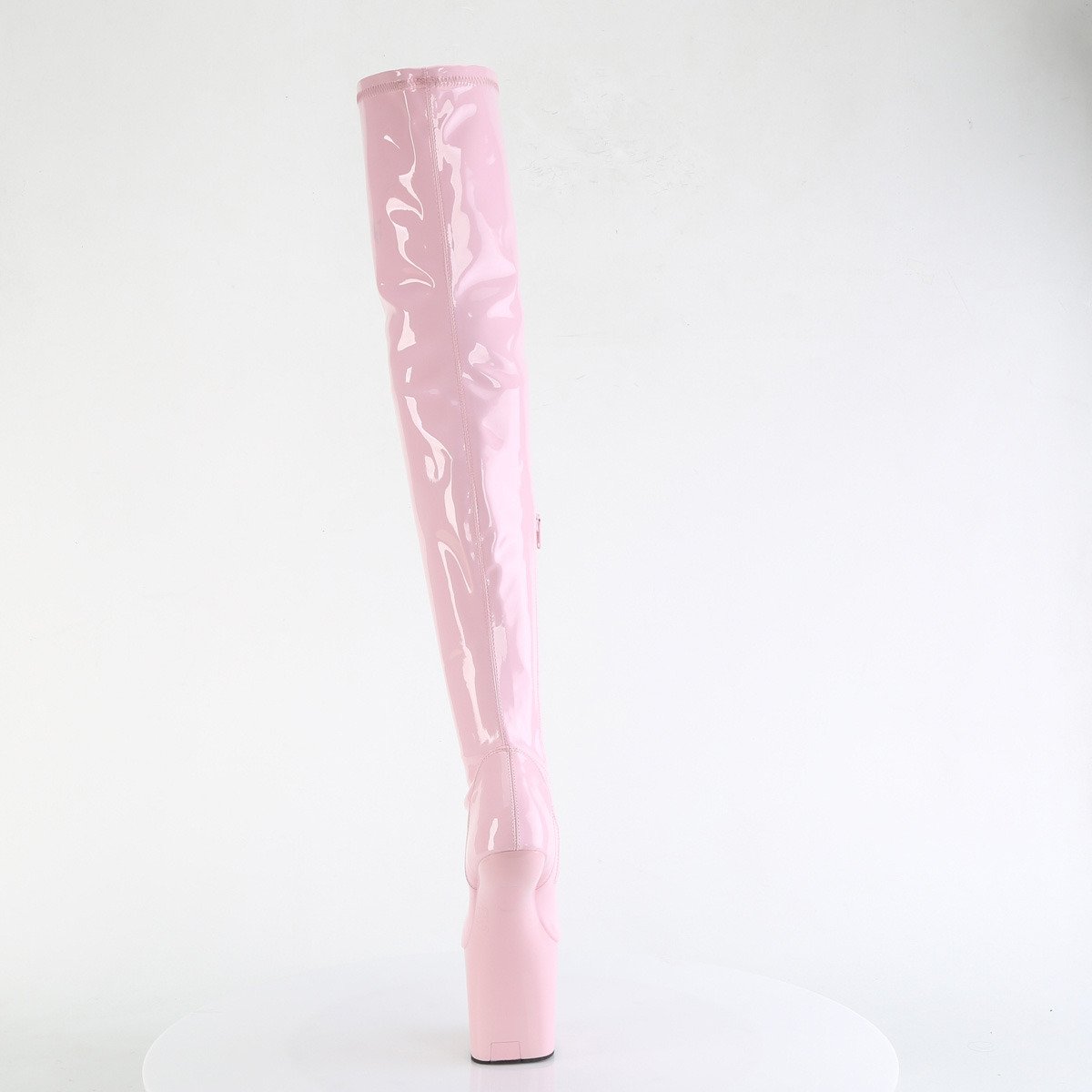 Pleaser Craze-3000 BP/M - Błyszczące różowe fetysz bezobcasówki na wysokiej platformie