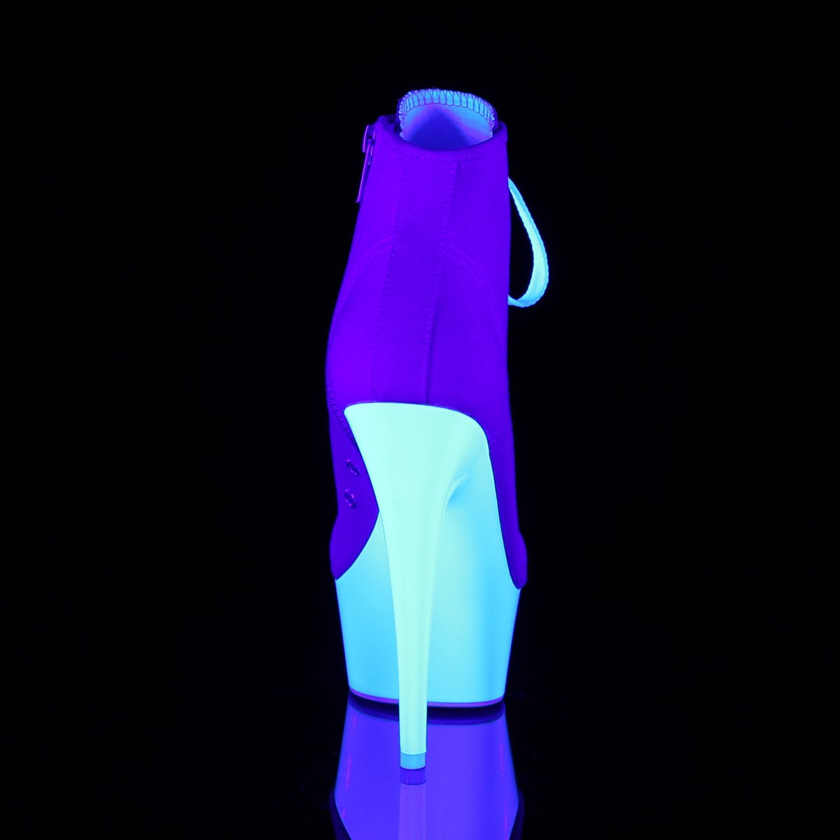 Pleaser Delight-600SK-02 PNCA/NW - Różowe buty za kostkę na platformie z wysokimi obcasami