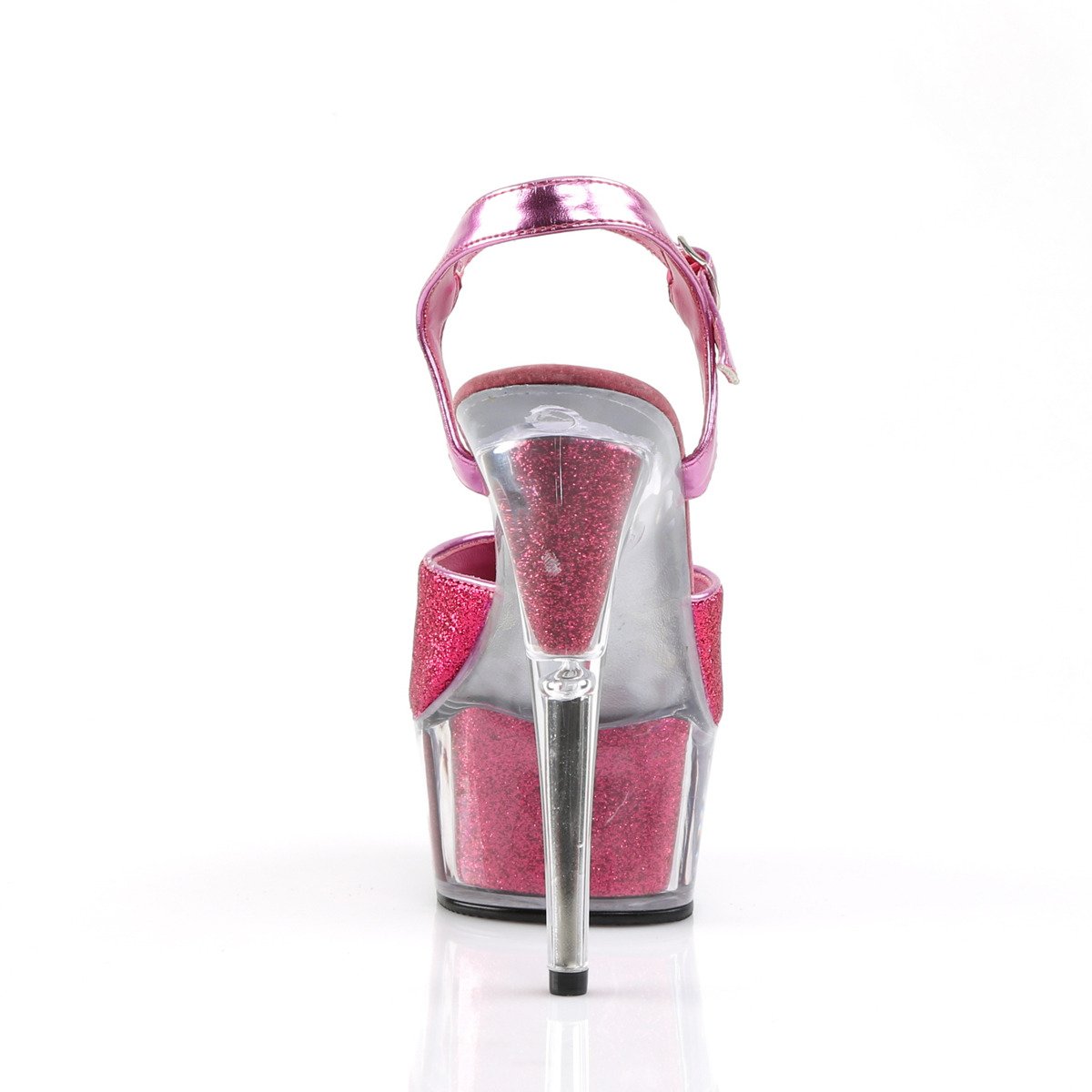 Pleaser Delight-609-5G HP/M - Różowe sandały z platformą na platformie z wysokimi obcasami