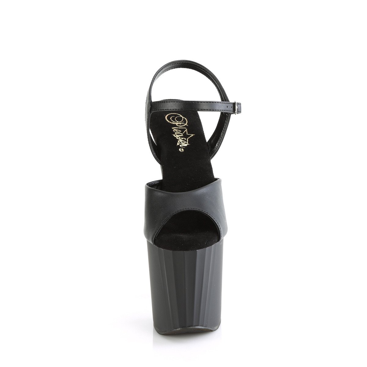 Pleaser Enchant-709 BPU/M - Czarne sandały na wysokiej platformie