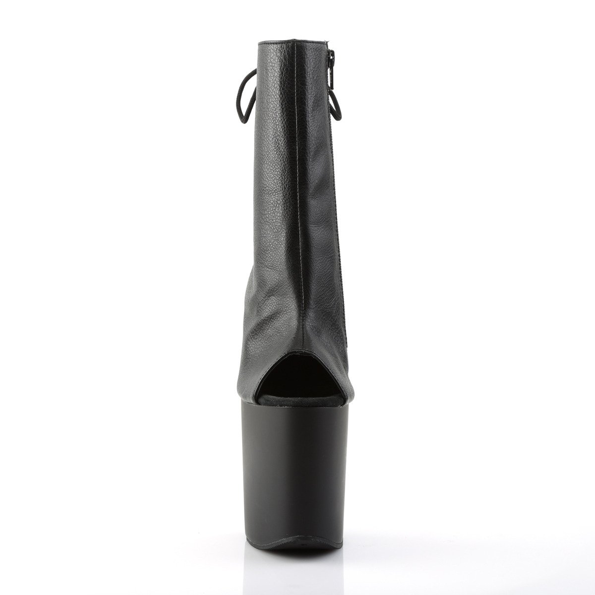Pleaser Flamingo-1018 BPU/M - Czarne botki z odkrytymi palcami na wysokiej platformie