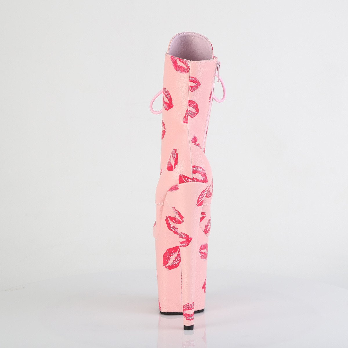 Pleaser Flamingo-1020KISSES BPPU/M - Różowe buty za kostkę na wysokiej platformie