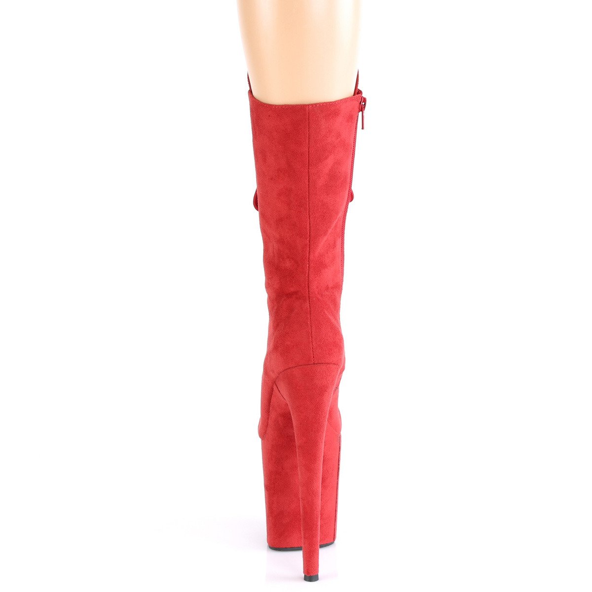 Pleaser Flamingo-1050FS RFS/M - Czerwone buty za kostkę na wysokiej platformie