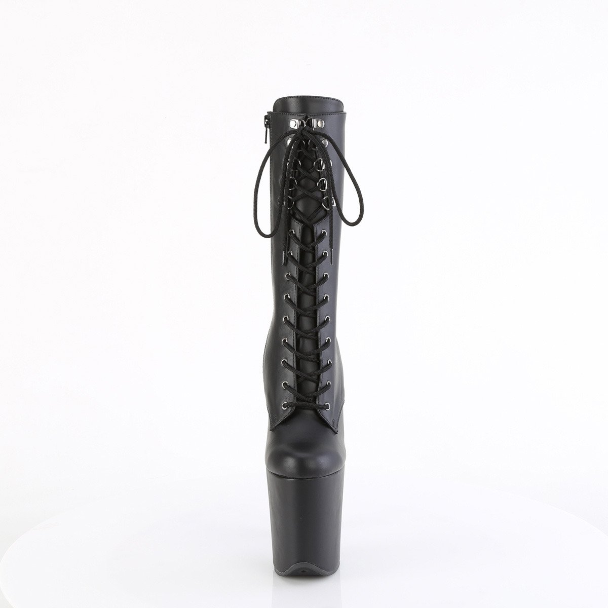 Pleaser Flamingo-1054 BPU/M - Czarne buty za kostkę na wysokiej platformie