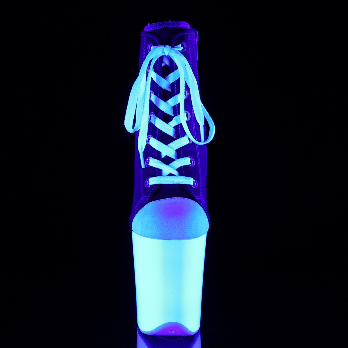 Pleaser Flamingo-800SK-02 RCA/NW - Czerwone buty za kostkę na wysokiej platformie