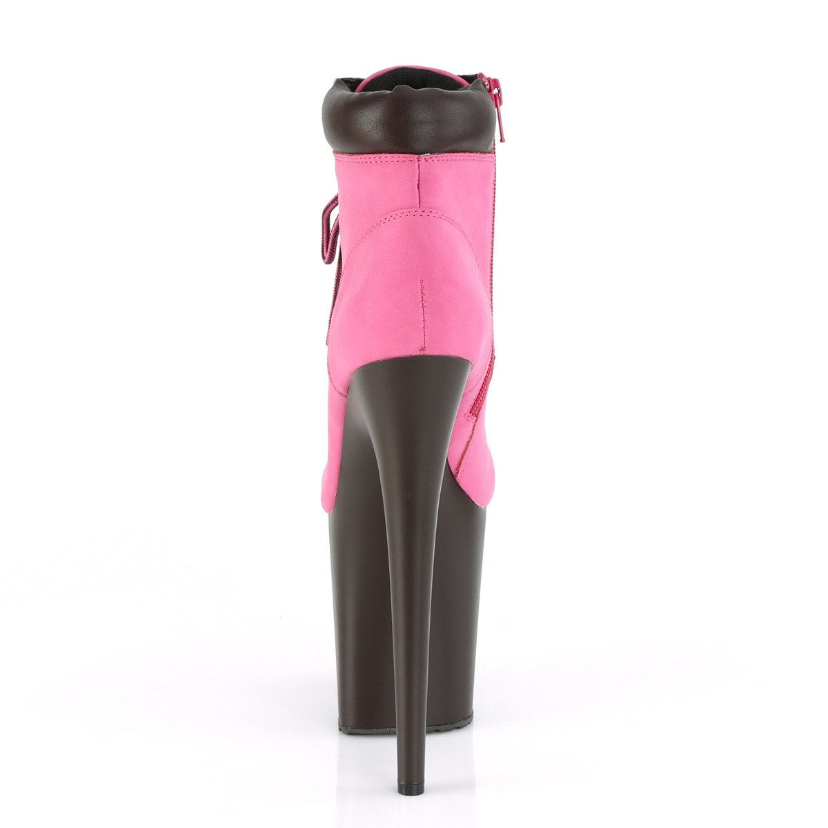 Pleaser Flamingo-800TL-02 HPNB/DB - Różowe buty za kostkę na wysokiej platformie