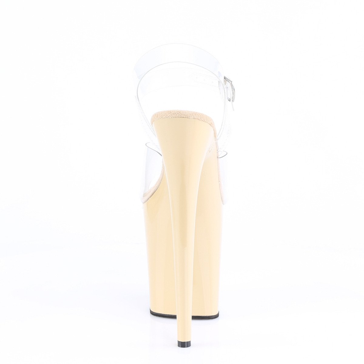 Pleaser Flamingo-808 C/CR - Przezroczyste sandały na wysokiej platformie