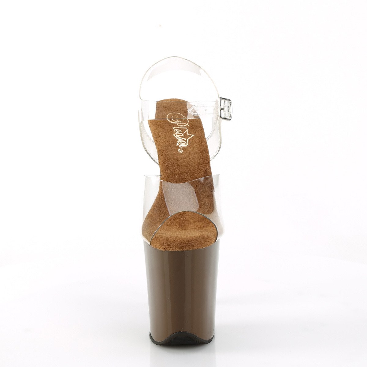 Pleaser Flamingo-808 C/MOC - Przezroczyste sandały na wysokiej platformie