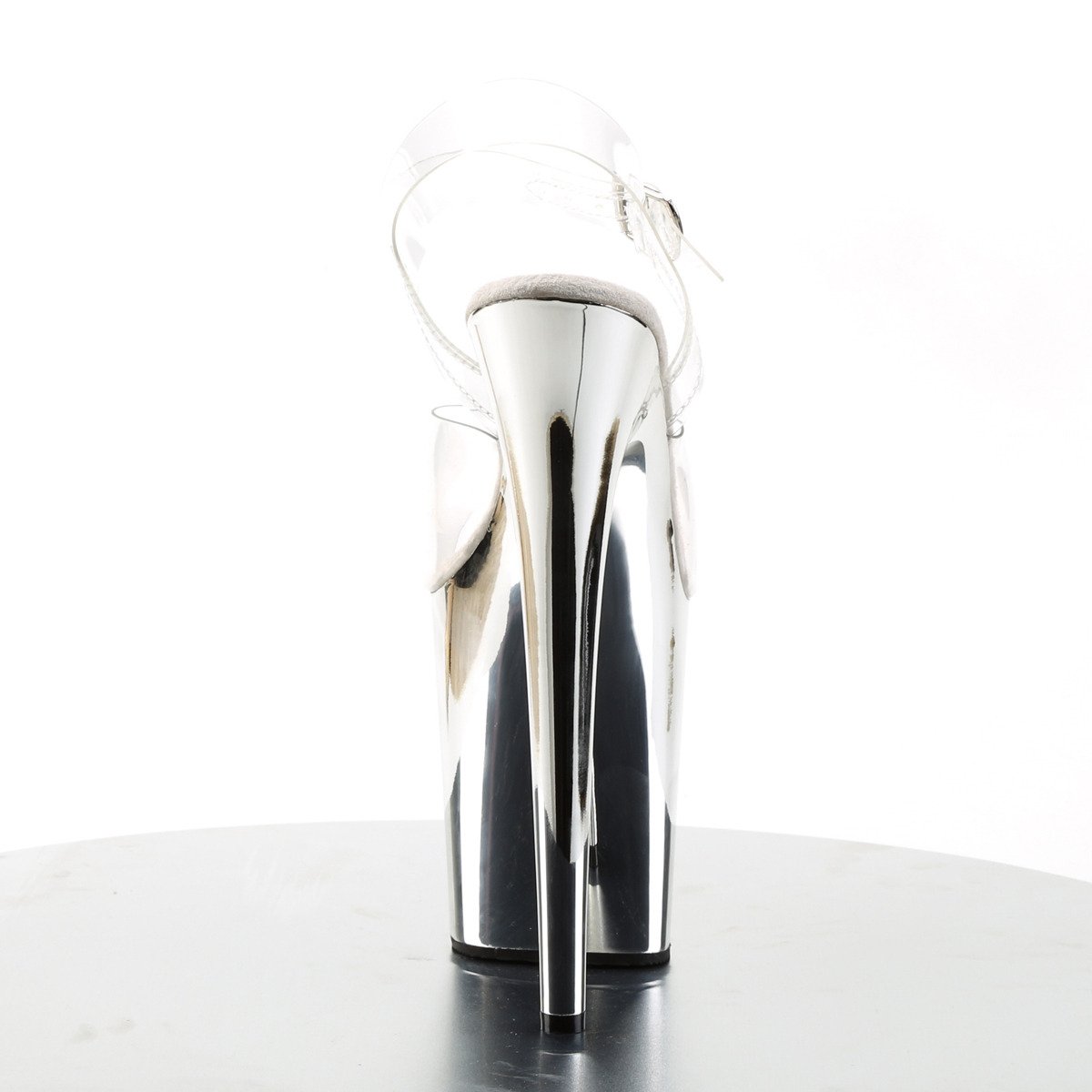 Pleaser Flamingo-808 C/SCH - Przezroczyste sandały na wysokiej platformie