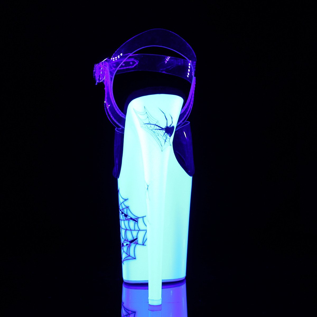 Pleaser Flamingo-808SW C/NW - Przezroczyste sandały na wysokiej platformie