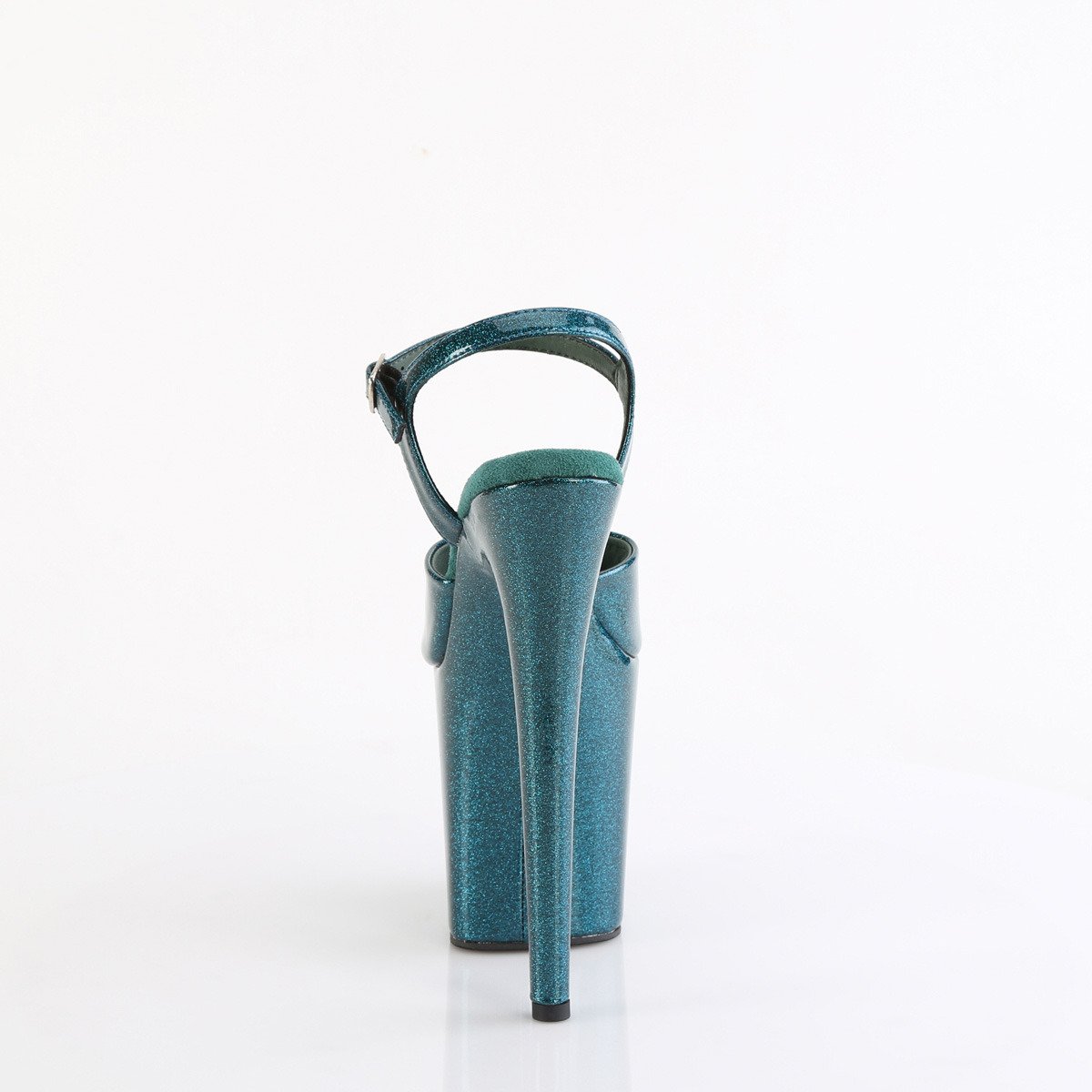 Pleaser Flamingo-809GP TLG/M - Błyszczące beżowe sandały na wysokiej platformie