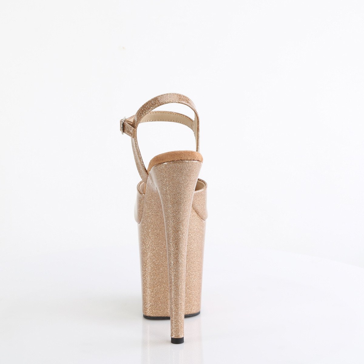 Pleaser Flamingo-809GP GG/M - Błyszczące złote sandały na wysokiej platformie