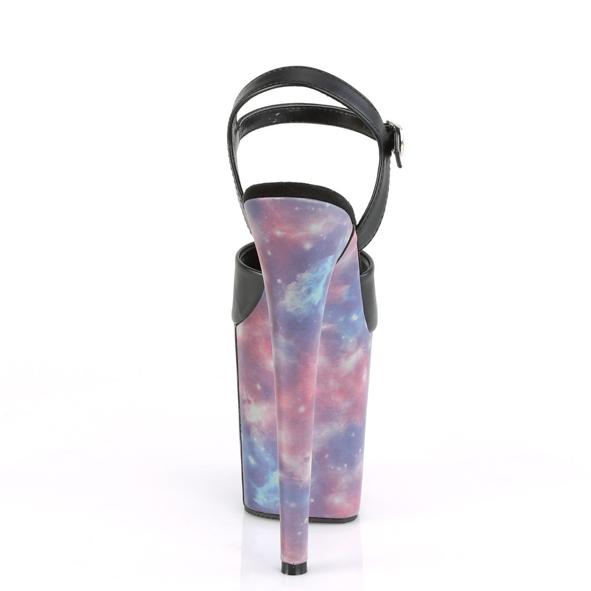 Pleaser Flamingo-809REFL BPU/PPBL - Czarne sandały na wysokiej platformie