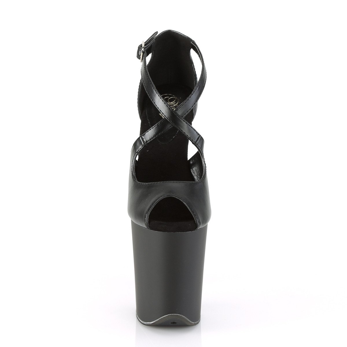 Pleaser Flamingo-821 BPU/M - Czarne sandały na wysokiej platformie