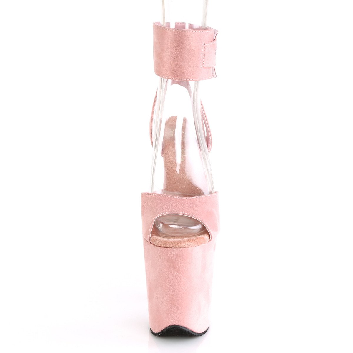 Pleaser Flamingo-891 PNMF/M - Różowe buty z paskiem nad kostką na wysokiej platformie