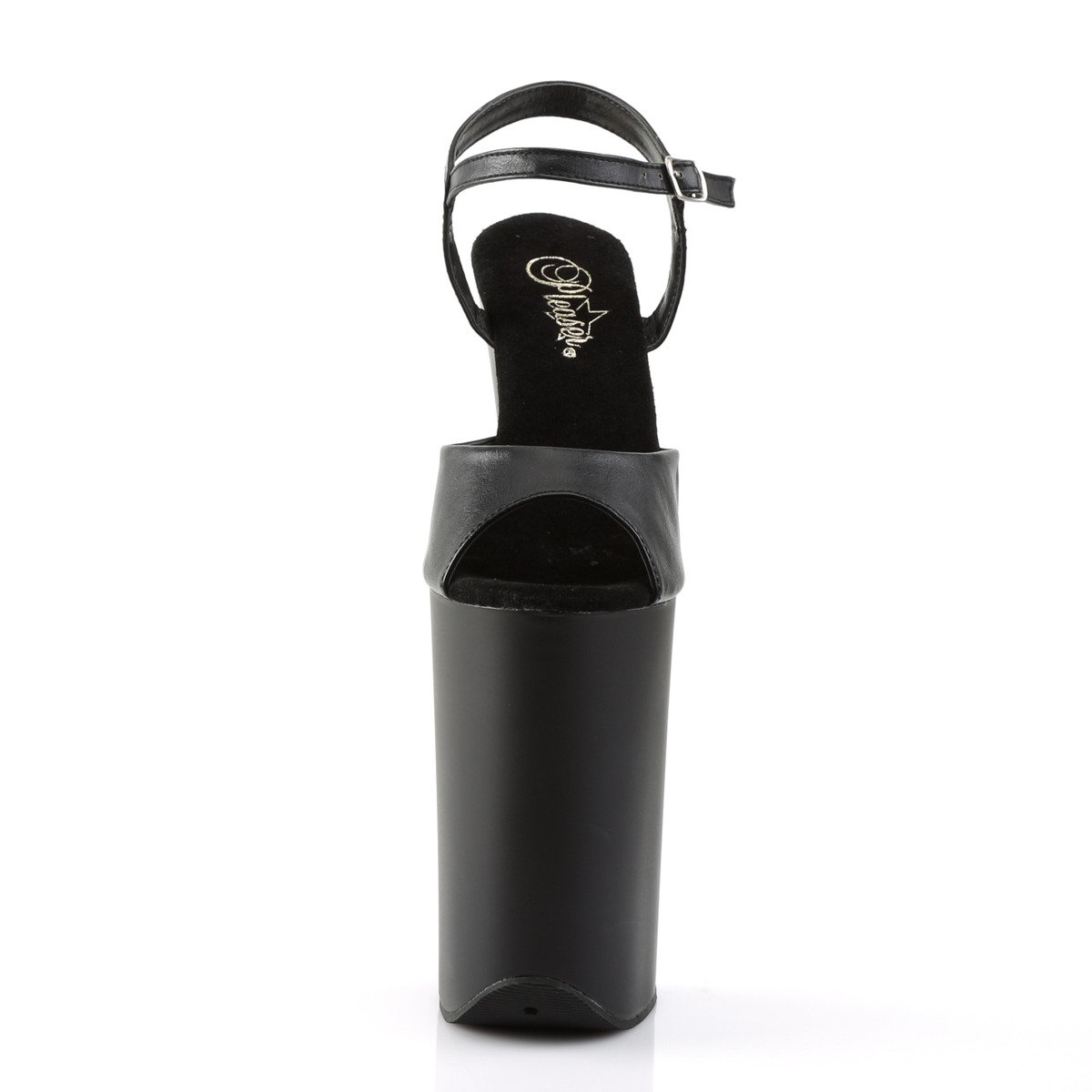 Pleaser Infinity-909 BPU/M - Czarne sandały na wysokiej platformie