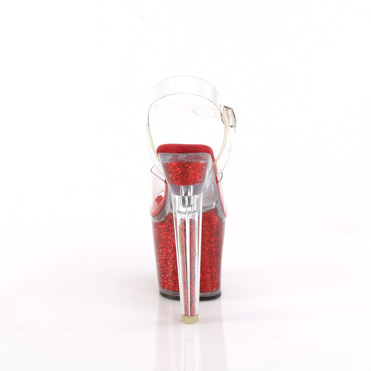 Pleaser Lovesick-708SG C/RG - Przezroczyste sandały na wysokiej platformie