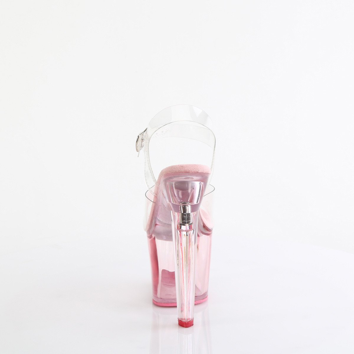 Pleaser Lovesick-708T C/BP - Przezroczyste sandały na wysokiej platformie