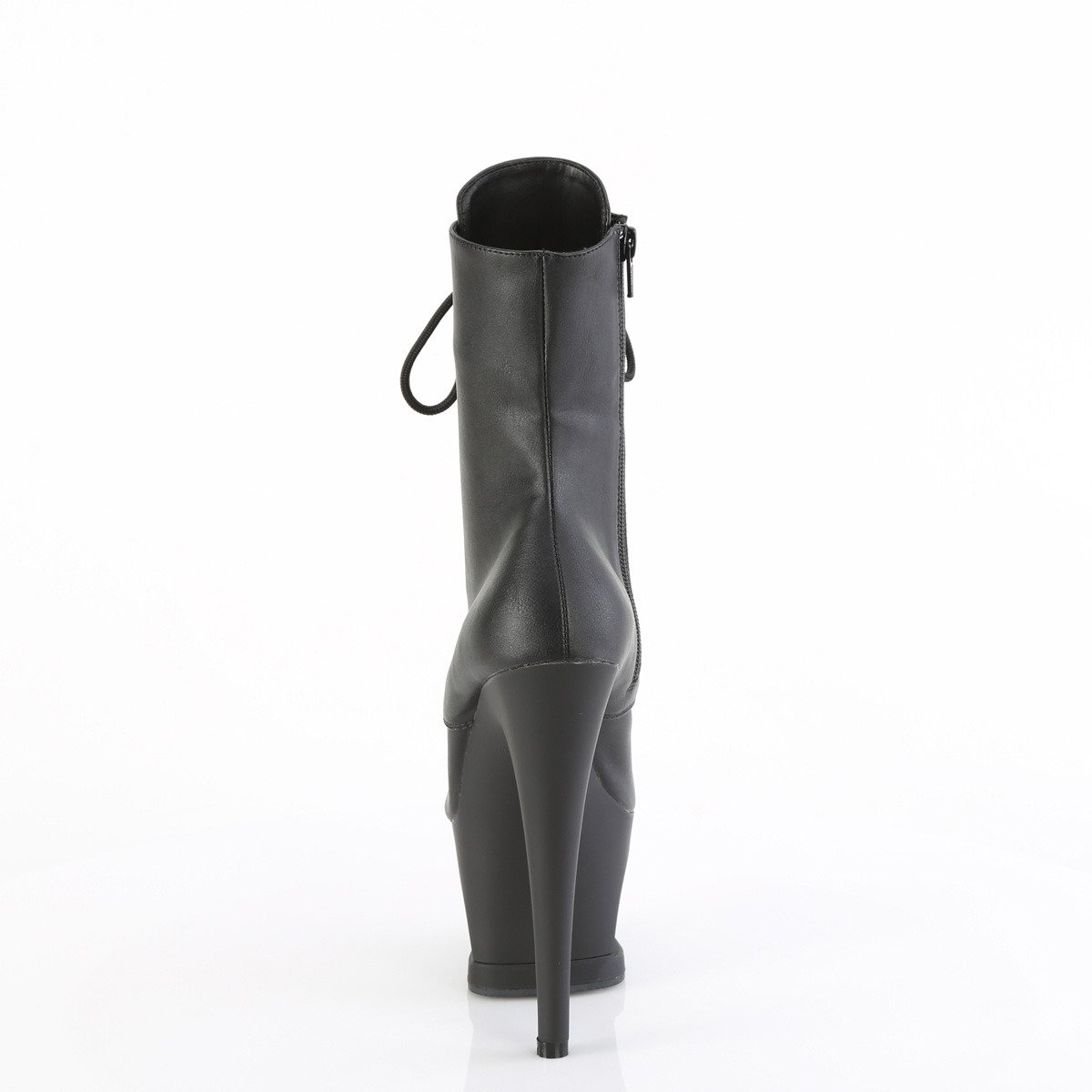 Pleaser Moon-1020SK BPU/B-PW - Czarne buty za kostkę na wysokiej platformie