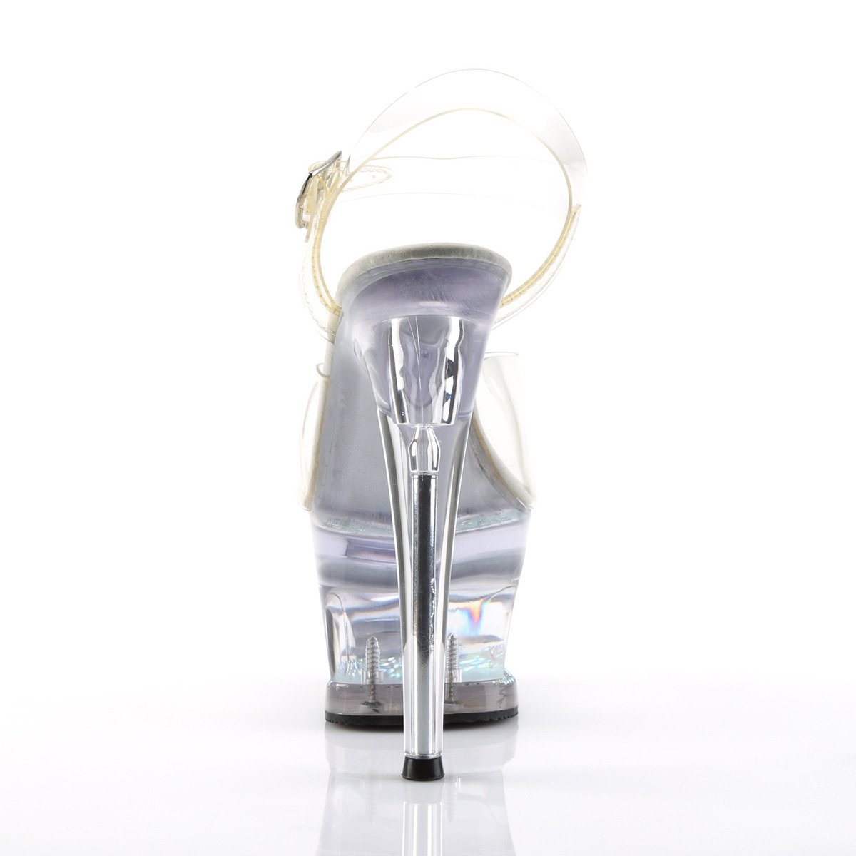 Pleaser Moon-708DM C/M - Przezroczyste sandały na wysokiej platformie