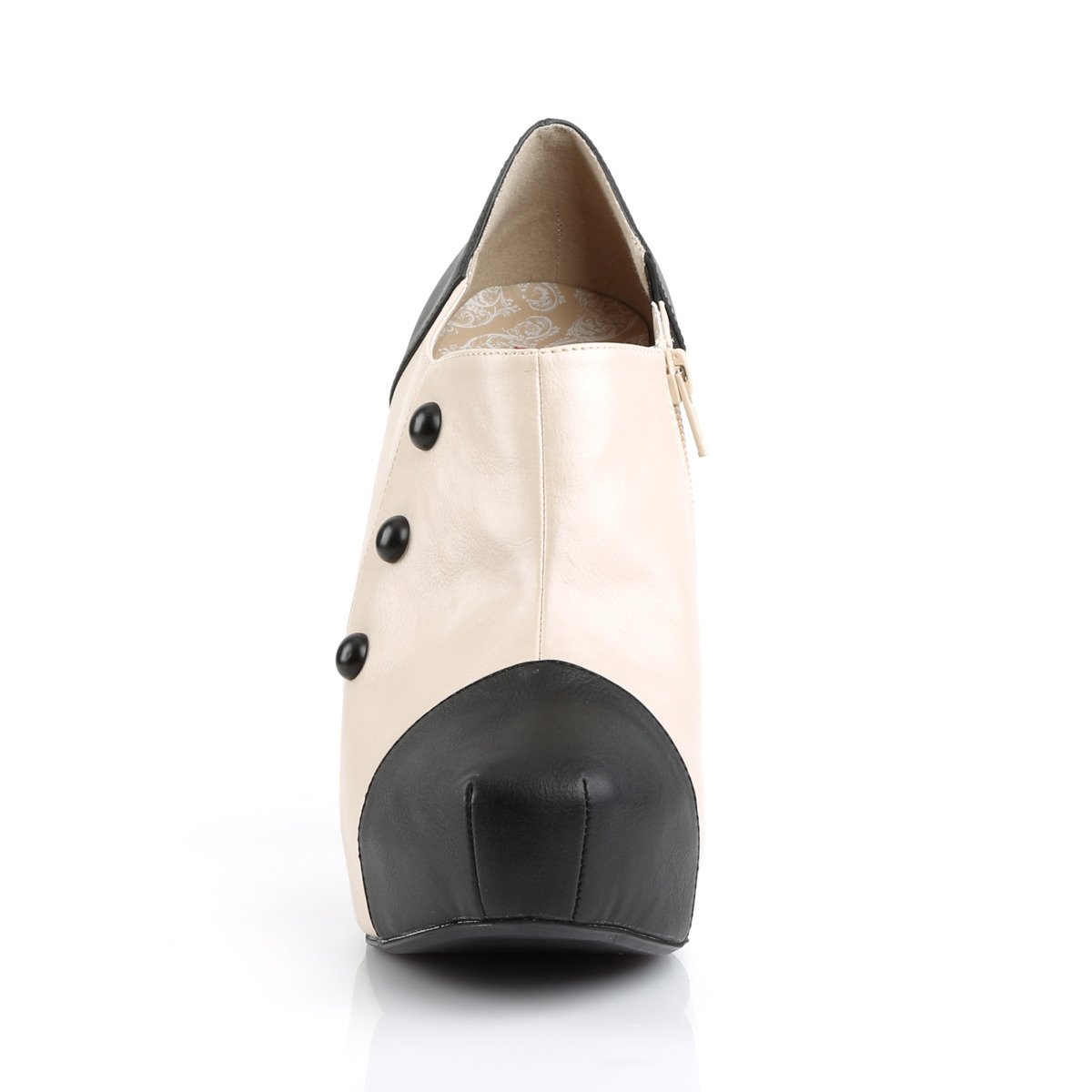 Pleaser Pink Label Chloe-11 BCRPU - Czarne botky za kostkę na platformie z wysokimi obcasami