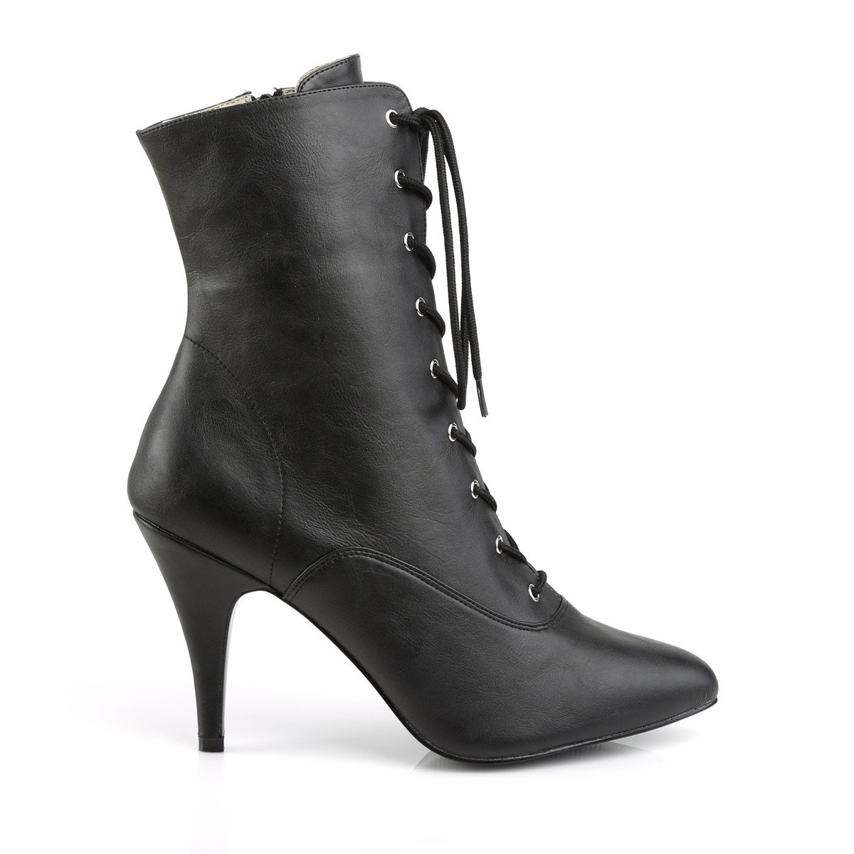 Pleaser Pink Label Dream-1020 BPU - Czarne buty za kostkę na wysokim obcasie