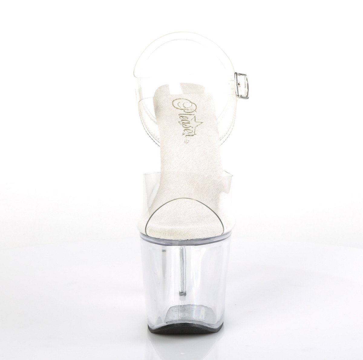 Pleaser Radiant-708 C/M - Przezroczyste sandały na wysokiej platformie