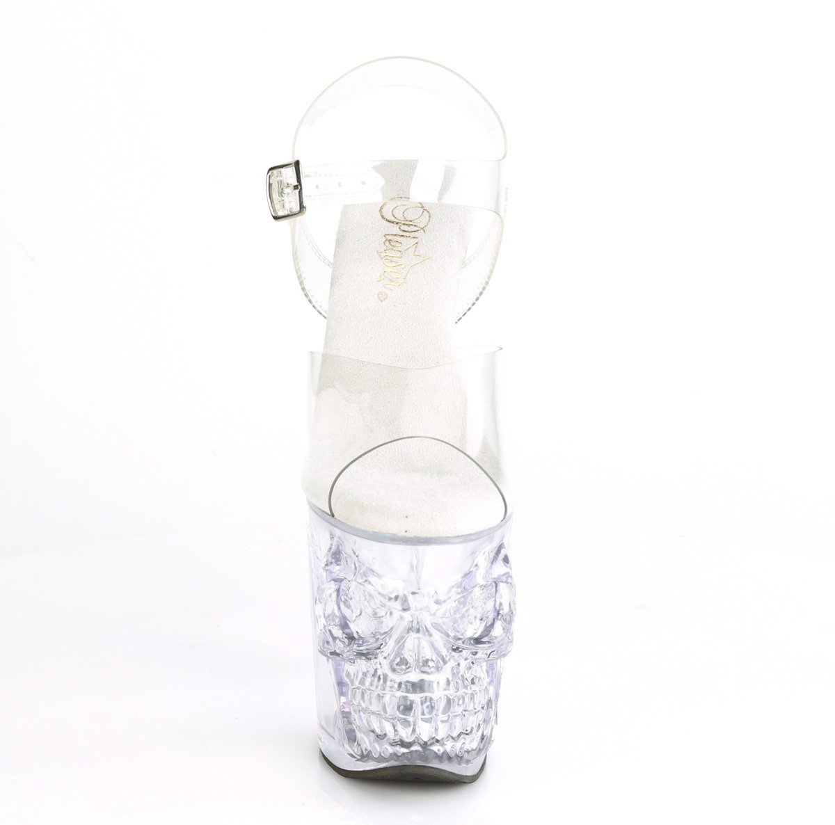 Pleaser Rapture-808 C/M - Przezroczyste sandały na wysokiej platformie