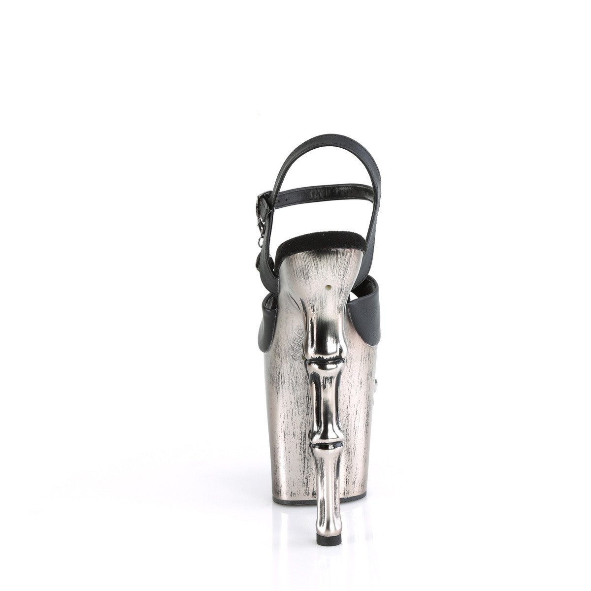 Pleaser Rapture-809-LT BPU/PWCH - Czarne świecące sandały na wysokiej platformie