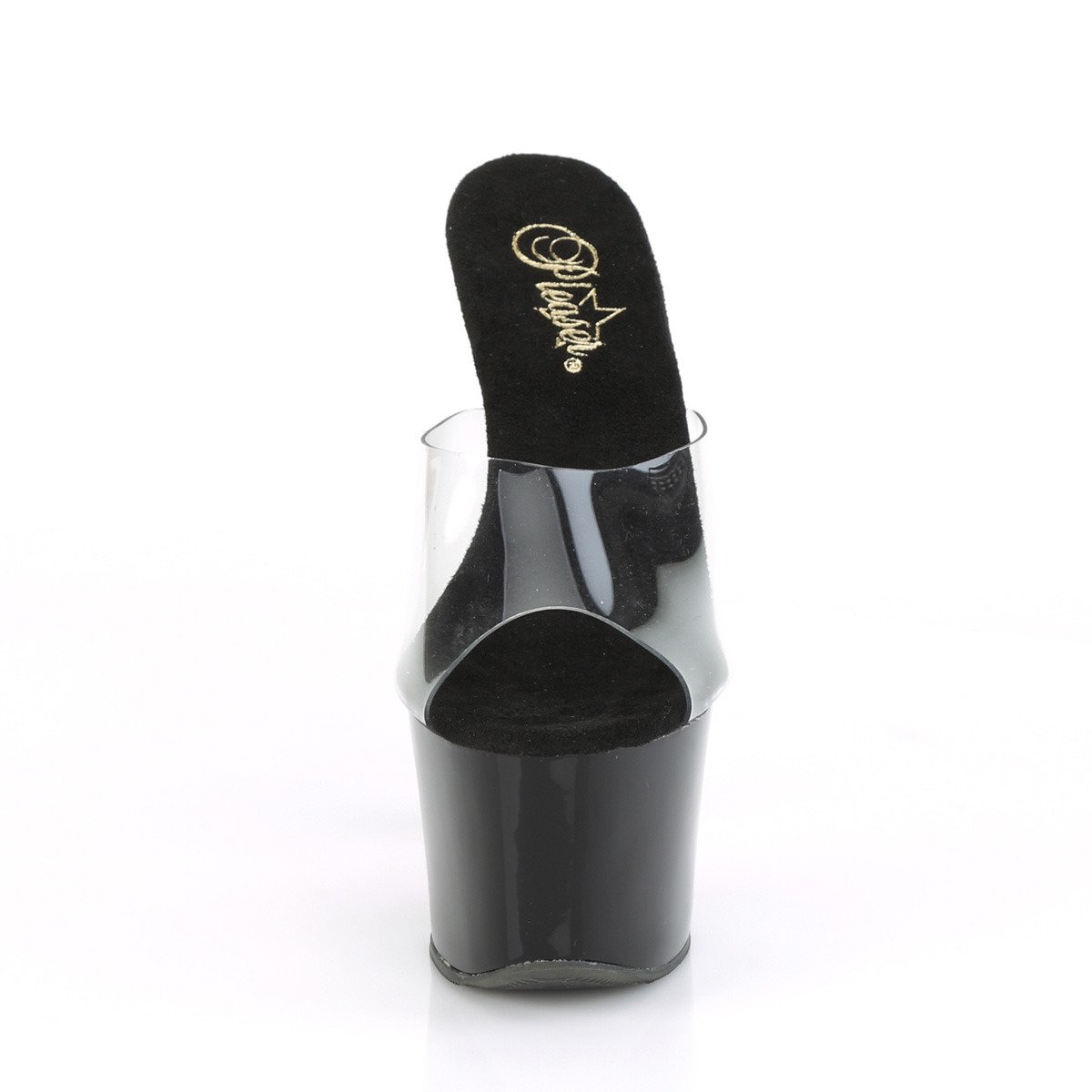 Pleaser Sky-301CRS C/B-RRS - Przezroczyste sandały na wysokiej platformie