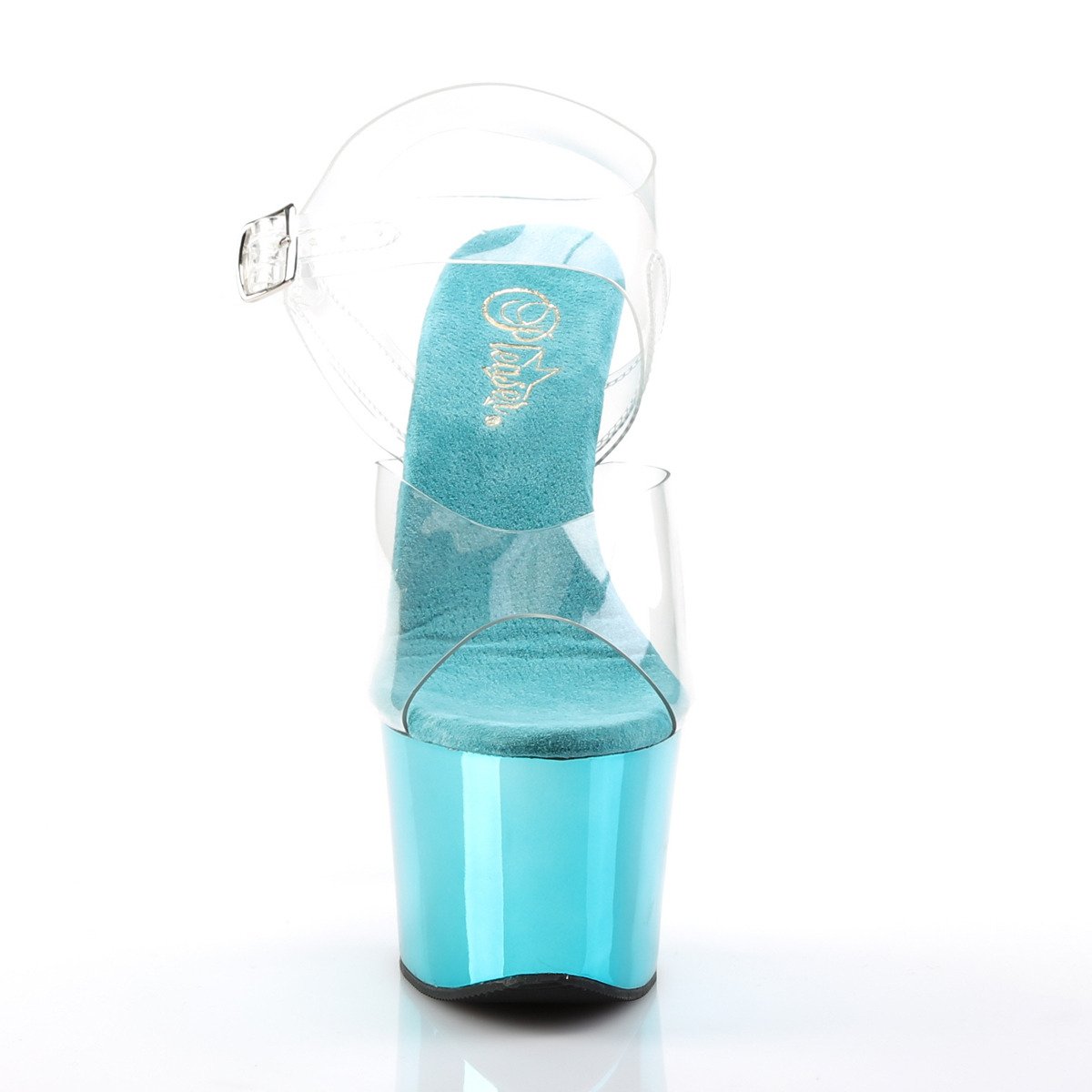 Pleaser Sky-308 C/TECH - Przezroczyste sandały na wysokiej platformie