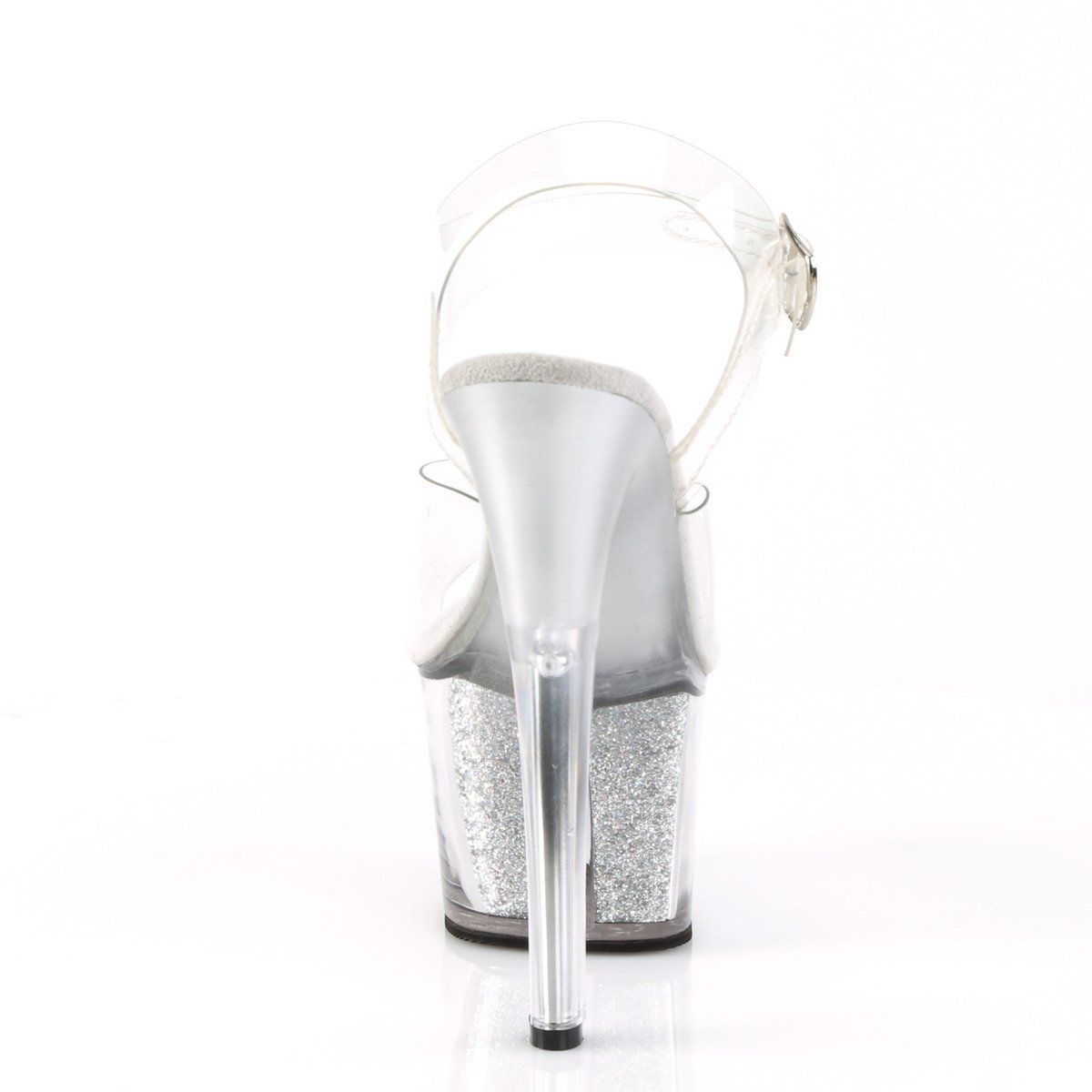 Pleaser Sky-308G-T C/SGI - Przezroczyste sandały na wysokiej platformie