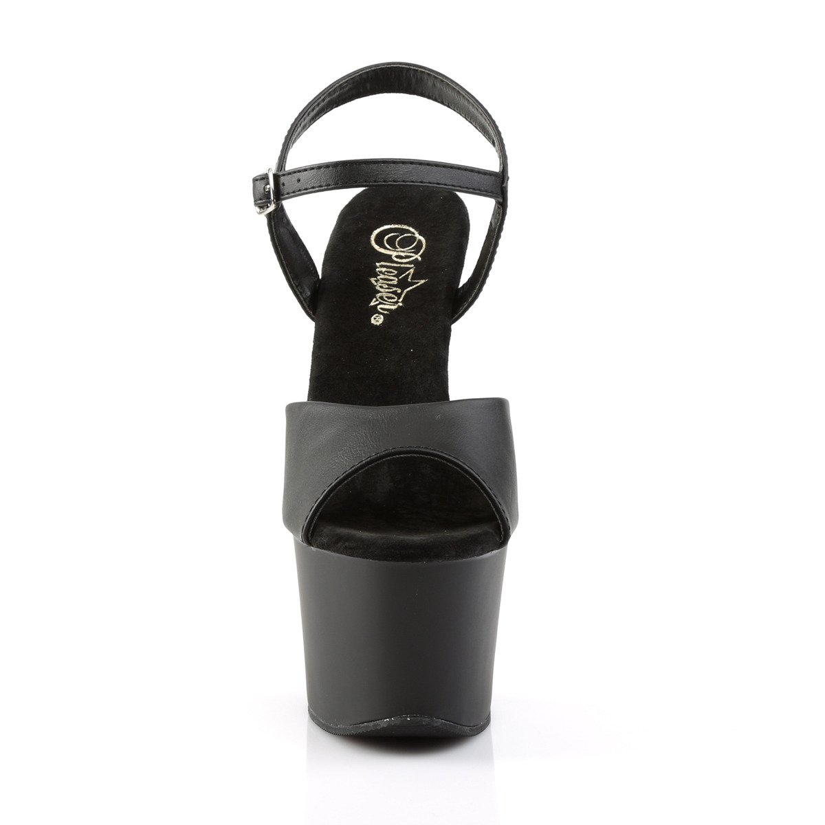 Pleaser Sky-309 BPU/M - Czarne sandały na wysokiej platformie