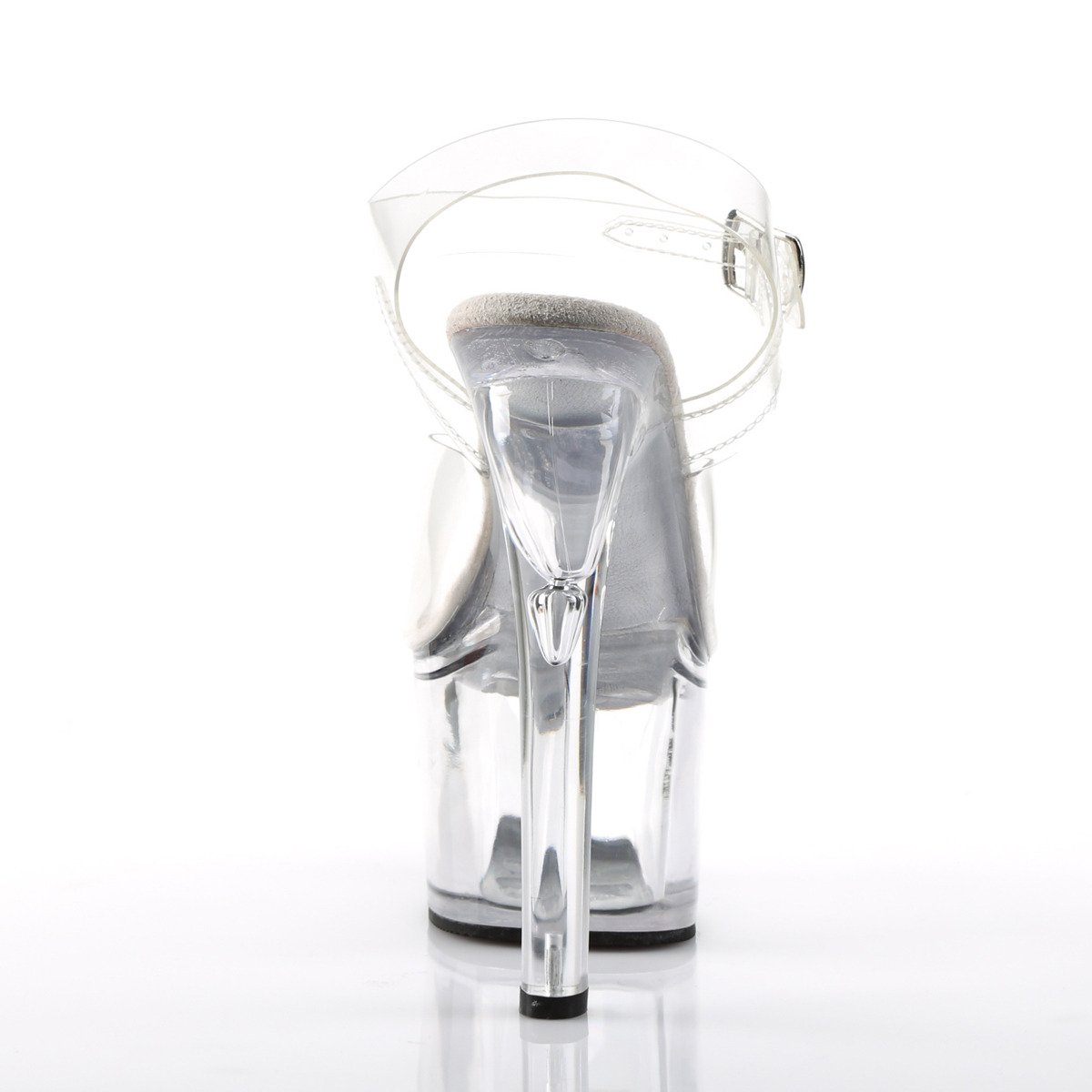 Pleaser Treasure-708 C/M - Przezroczyste sandały na wysokiej platformie