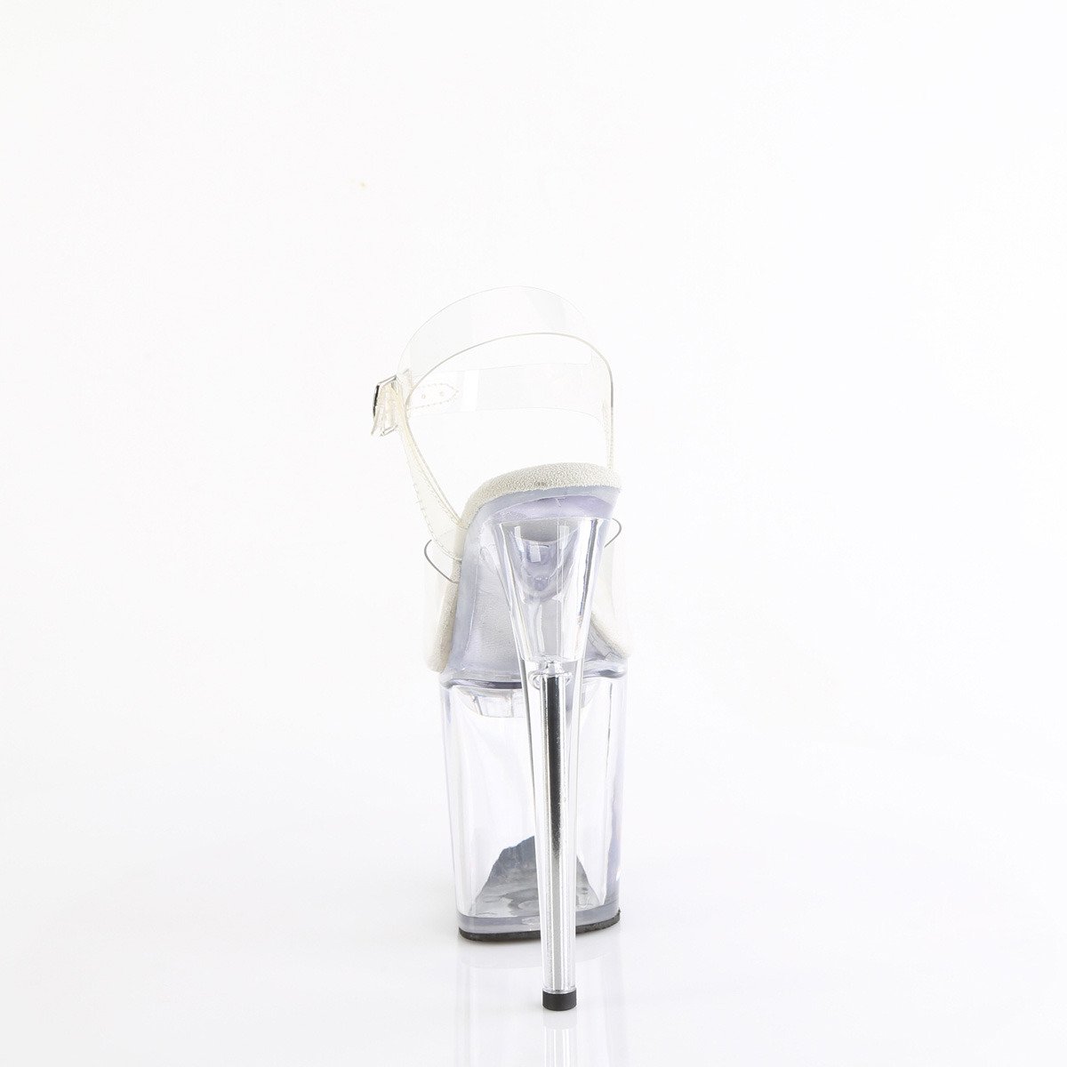 Pleaser Treasure-808FLA C/M - Przezroczyste sandały na wysokiej platformie