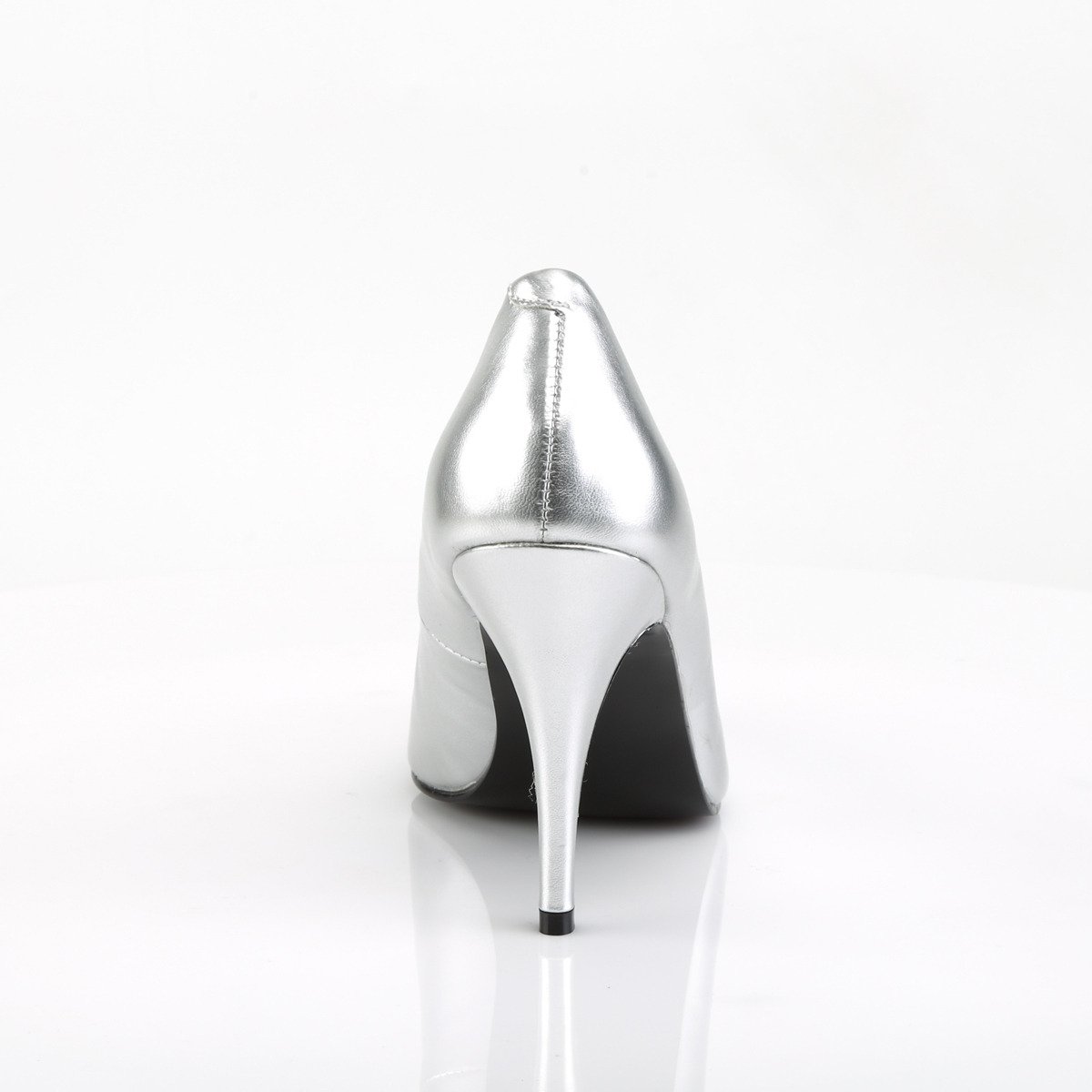 Pleaser Vanity-420 S/PU - Srebrne czółenka na wysokim obcasie