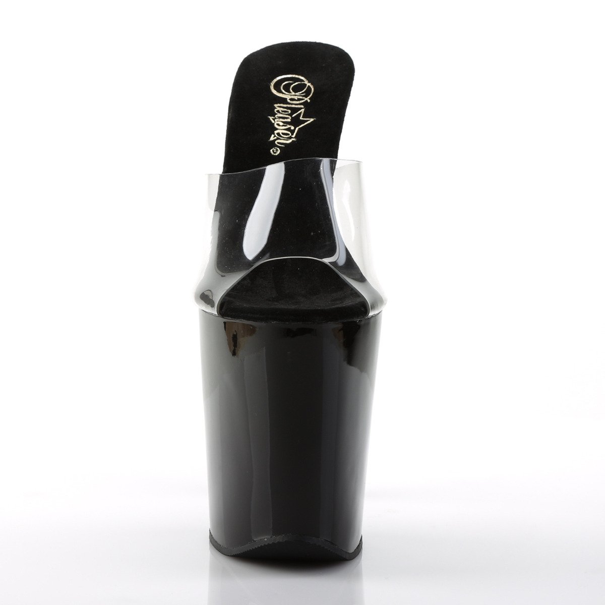 Pleaser Xtreme-801 C/B - Przezroczyste sandały na wysokiej platformie