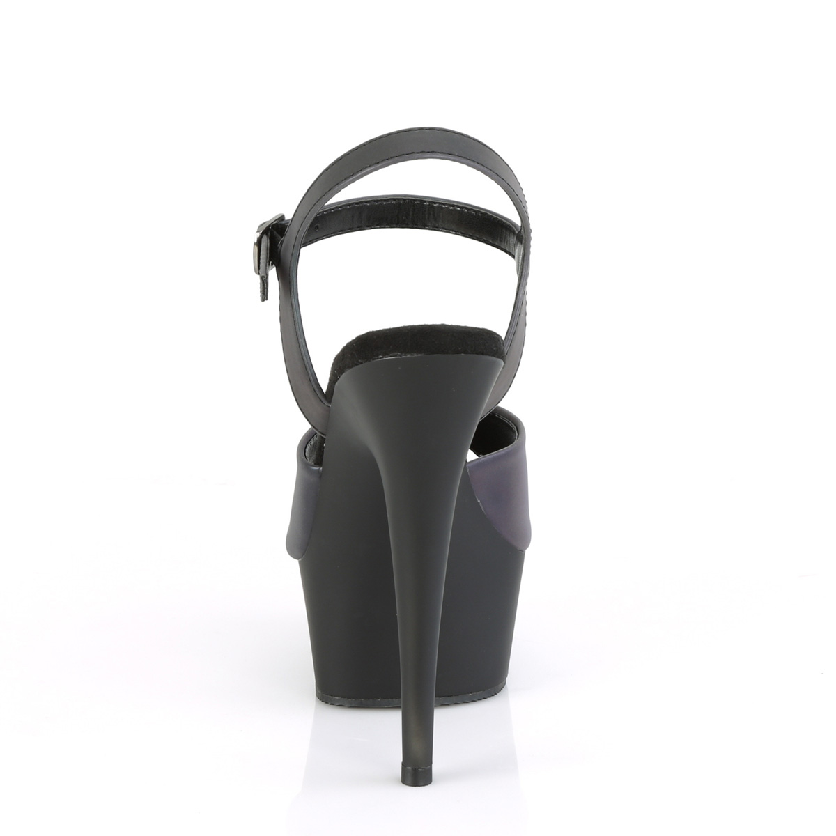 Pleaser Delight-609REFL GNREFL/B - Niebieskie sandały z platformą na platformie z wysokimi obcasami