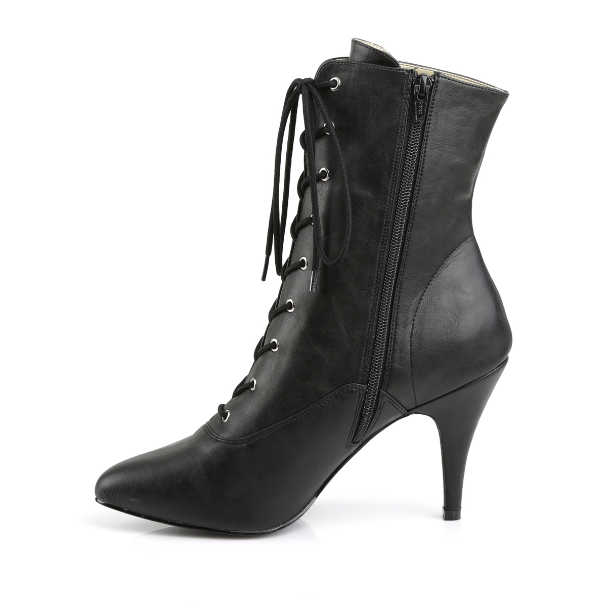 Pleaser Pink Label Dream-1020 BPU - Czarne buty za kostkę na wysokim obcasie