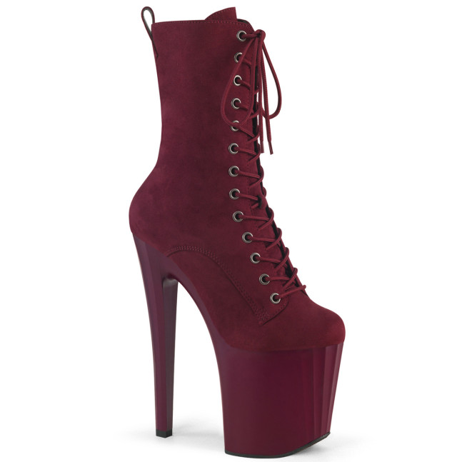 Pleaser Enchant-1040 BYFS/M - Fioletowe buty za kostkę na wysokiej platformie